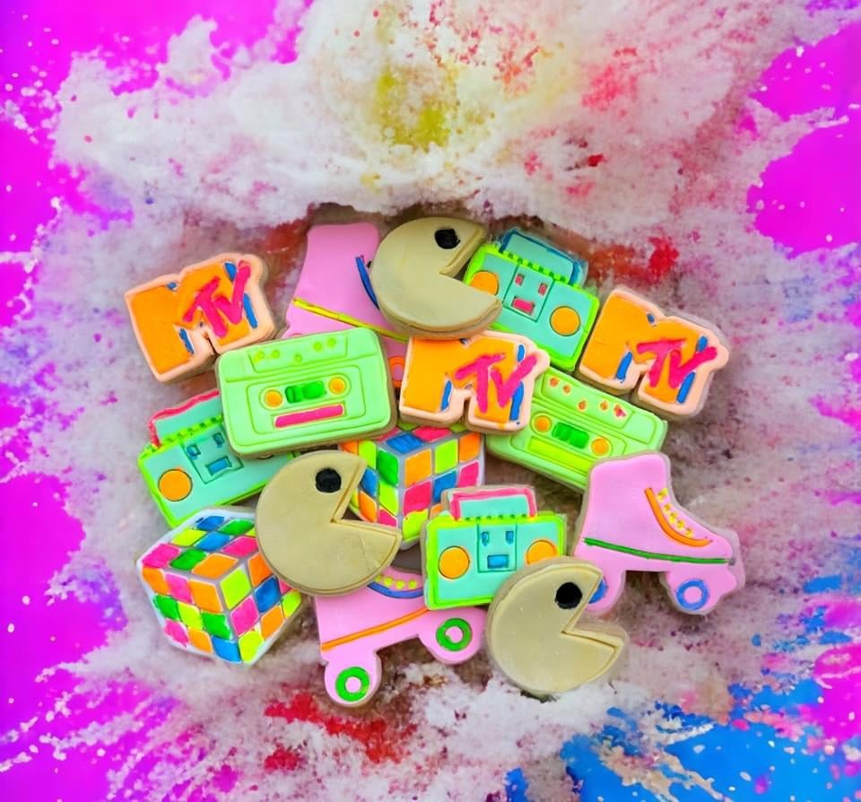80 s retro sugar cookies bake my day